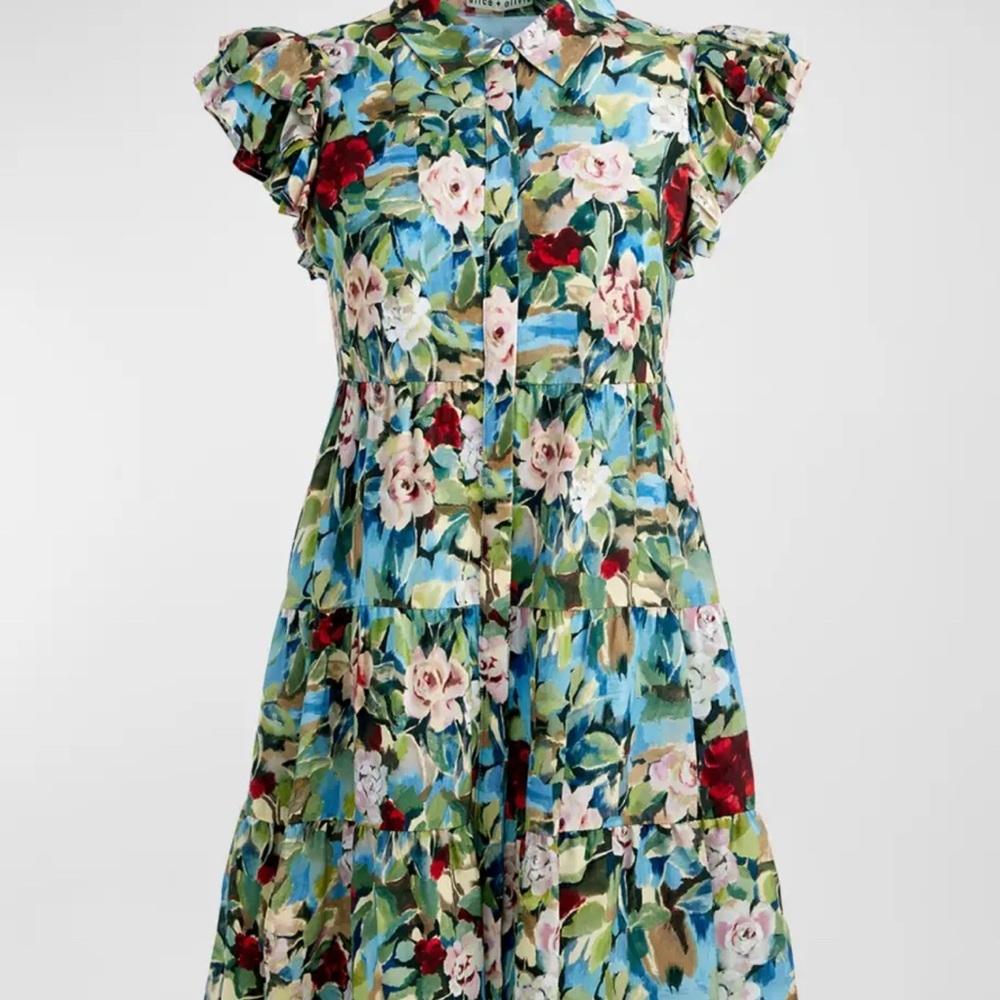 Alice + Olivia Multicolor Floral Mini Dress - Picture 2 of 12